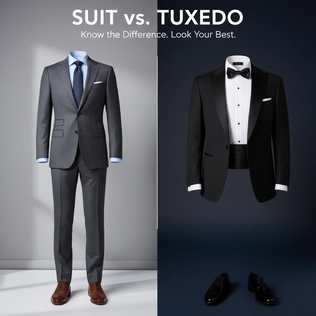 Difference Between a Suit and a Tuxedo